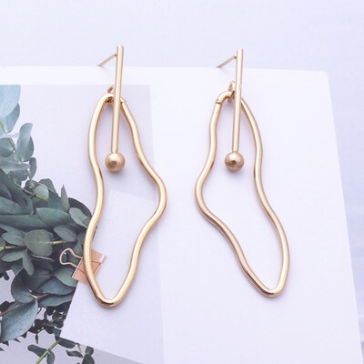 

European & American Exaggerated Round Coin Drop Earring for Women Pendientes Vintage Geometric Metal Large Earrings Jewelry Gift