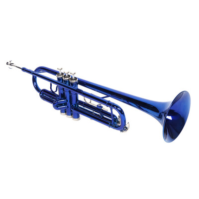 

Ktaxon New Bb Beginner School Band Trumpet with Mouthpiece Case Blue Green Purple
