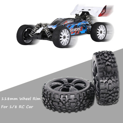 

Tailored 2pcs 118mm Truck Wheel Rim And Tire Part For 18 VRX GM HSP HPI RC Crawler Car