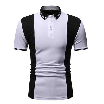 

Toponeto Fashion Mens Casual Mixing Colour Slim Fit Short Sleeve Sports Shirt Top Blouse