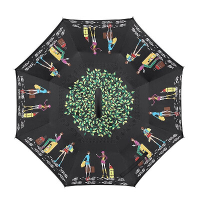 

Cshaped Handle Windproof Reverse Folding Umbrella Double Layer Man Women Sunny Rainy Car Inverted Umbrellas Double Layer Anti UV