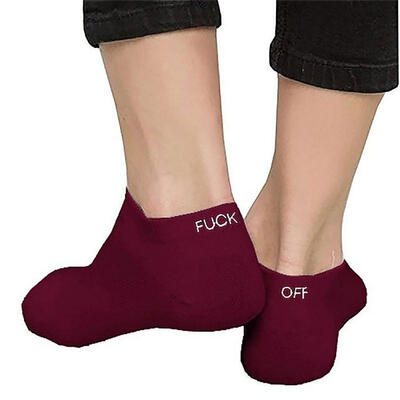 

FUCK OFF Letter Print Funny Socks For Men Women Casual Low Cut Cotton Ankle Boat Socks For Sports