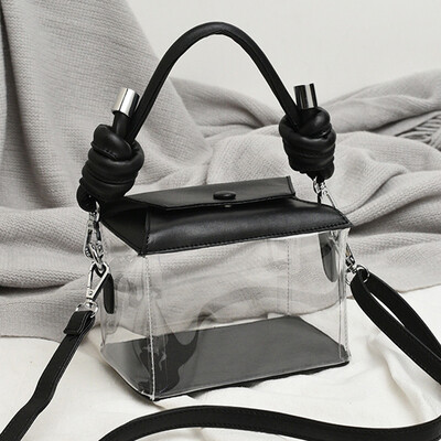 

Transparent bag 2019 new popular small fresh jelly bag red Joker foreign style portable messenger bag