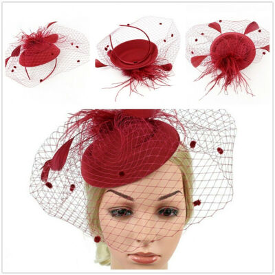 

Womens Sinamay Fascinator Cocktail Party Hat Wedding Church Kentucky Derby Dress