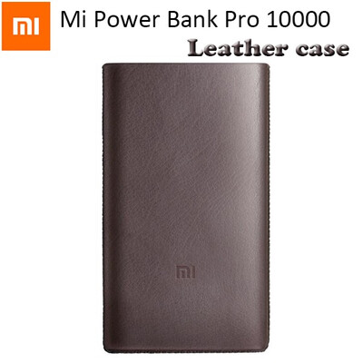 

Original Xiaomi Mi Power Bank Pro 10000mAh Pouch Mi Powerbank Pro 10000 Case PU Leather protective Cover No power bank