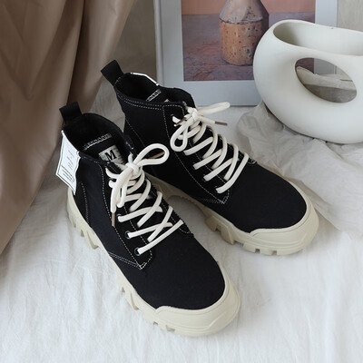 

Martins female English wind thin 2019 new summer breathable handsome boots Joker red summer boots