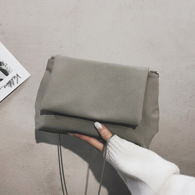 

Tailored Fashion Lady Scrub Retro Solid Color Joker Shoulder Bag Messenger Bag