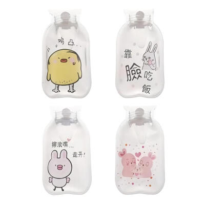 

Cartoon Hot Water Bottle Portable Hand Warmer Water Injection Storage Bag