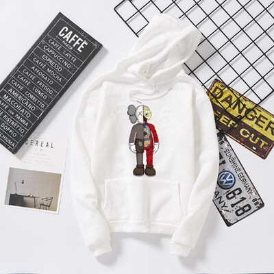 

Ins Tee Hooded Couple Sweatshirt O-Neck Print Full Sleeve Standard Thickness Polyester Loose Couple Top