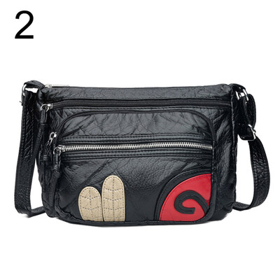 

Color Block Multi-pockets Faux Leather Lady Casual Square Crossbody Shoulder Bag