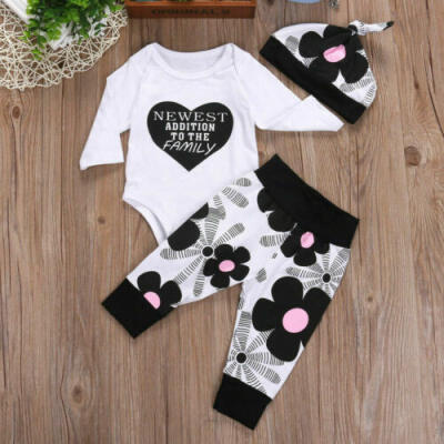 

Newborn Baby Girls Clothes Long Sleeve TopsFloral Leggings Pants Outfit Set