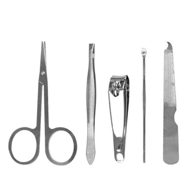 

5pcs Nail Clipper Nipper Scissor Tweezer Set Manicure Nail Art Care Tools