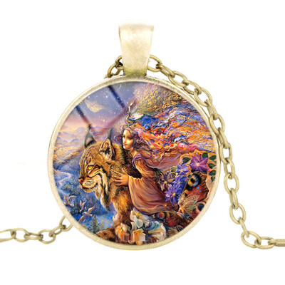 

Heaven Time Gem Pendant Necklace Time Charm Silver Plated Necklace Jewelry Gifts