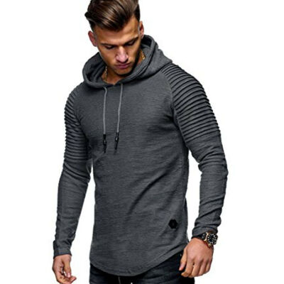 

Mens PULLOVER HOODIE Shirts Hooded Tee Sweatshirt Heavy Casual Muscle Fashion