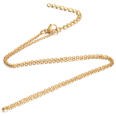 

304 Stainless Steel Cable Chain for Necklace Makings with Lobster Claw Clasps Golden 179"455cm 16mm