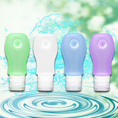 

〖Follure〗4pcs Travel Packing Silicone Press Bottles Set Lotion Shampoo Bath Container