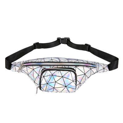 

Holographic Waist Belt Bags Women Fanny Pack Geometric Laser Phone Pouch