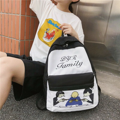 

Ins style schoolbag female Korean version of high school students in large capacity simple forest department hundred ancient sense