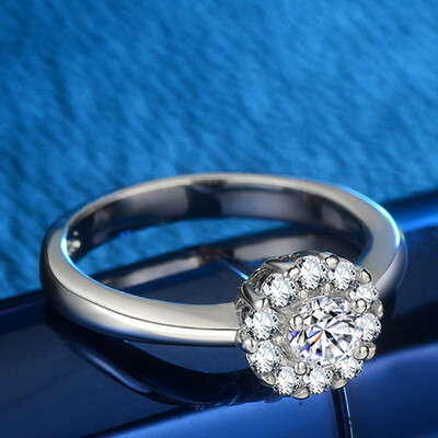 

Round White Simulated Diamond Ring Engagement Wedding Jewelry for WomenAs picture8