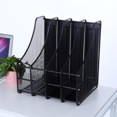 

Greensen 4 Slots Metal Magazine Book File Stand Organizer Sorter Vertical Holder Office Home School
