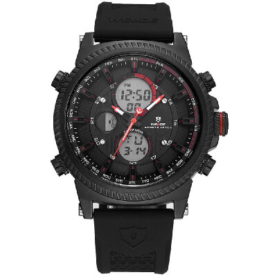 

WEIDE WH6403 Quartz Digital Electronic Watch Dual Time Month Date Week Second Minute Hour Display 3ATM Waterproof Timer Business