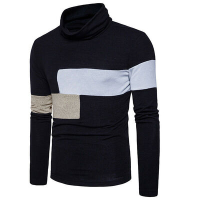 

SUNSIOM Mens Winter Slim Shirts Pullover Jumper High Neck Turtleneck Knit Sweater Tops