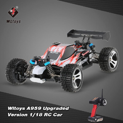 

Romacci Original Wltoys A959 Upgraded Version 118 Scale 24G Remote Control 4WD Electric RTR Off-Road Buggy RC Car