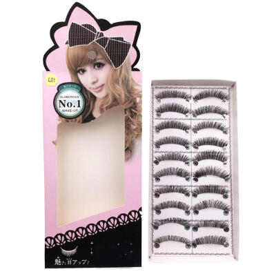 

10 Pairs Handmade Fake Eyelashes Natural Long Thick Daily Makeup Eye Lashes