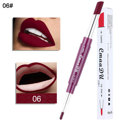 

2 in 1 Dual Head Lipliner Pencil Waterproof Long-lasting Stick Soft Lip Makeup