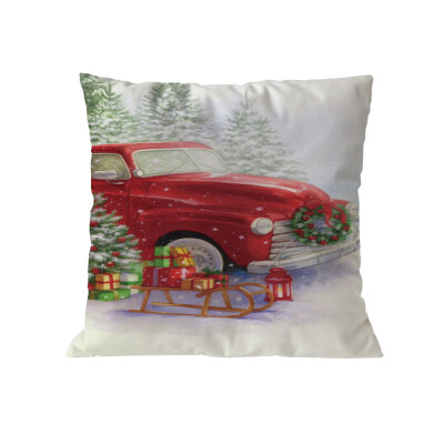 

Tailored Merry Christmas Pillow Cases Soft Sofa Cushion Cover Home Decor Pillow Core