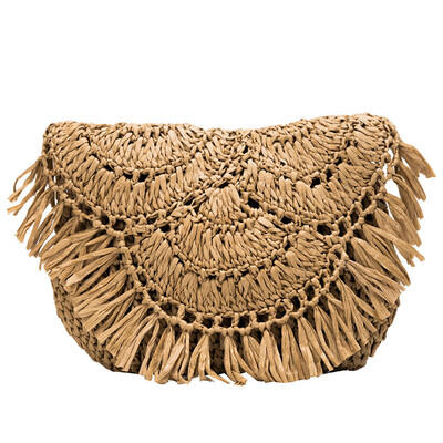 

women bag New fringed straw bag flip hand-woven bag casual handbags beach bag