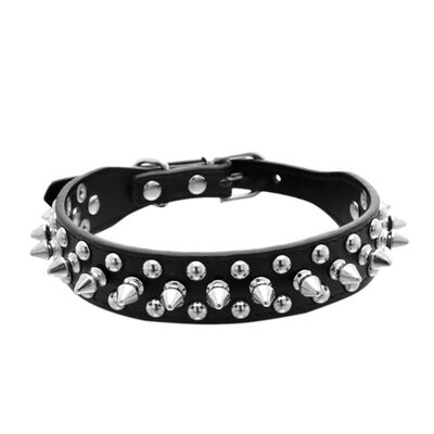 

Adjustable PU Leather Punk Rivet Spiked Studded Pet Puppy Dog Collar Neck Straps Supplies Pets
