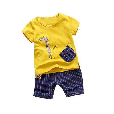 

Hot Sale Brand Boys Girls Clothing Children Summer Boys Girls Clothes Cartoon Kids Boy Clothing Set T-shitPants Cotton Sets