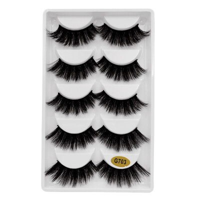 

〖Follure〗5 Pair 3D Natural Thick False Fake Eyelashes Eye Lashes Makeup Extension