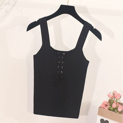 

Women Strappy Straps Wrapped Chest Slim Knitting Vest Bottoming Stretch Sling Bottoming Camisole