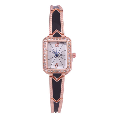 

Rectangular Diamond Womens Fashion Watch Student Personality Popular Quartz Watch