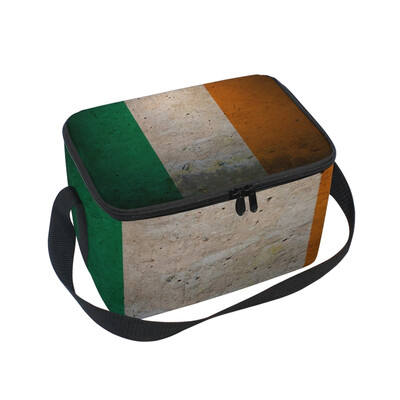 

ALAZA Insulated Lunch Box Misc Flag Of Ireland Lunch Bag for Men Women Portable Tote Bag Cooler Bag