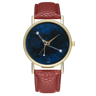 

Fashion Sky Stars Night Watch Women Leather Analog Quartz Watch Wristwatch Relogio Feminino Ladies Casual Watch Clock &Ff