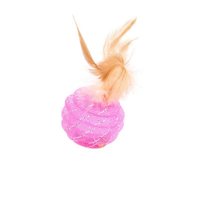 

Cat Scratcher Feather Balls Cats Toy Colorful Scratching Cats Toys Play Interactive Chewing Plastic Pipe Roll Ball Training Toys