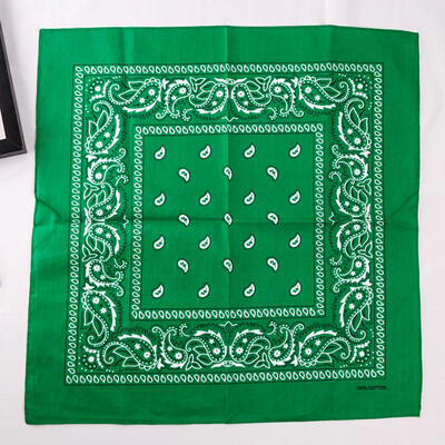 

Hip Hop Unisex Women Men Shawl Cashew Flower Print Square Scarf Hair Band