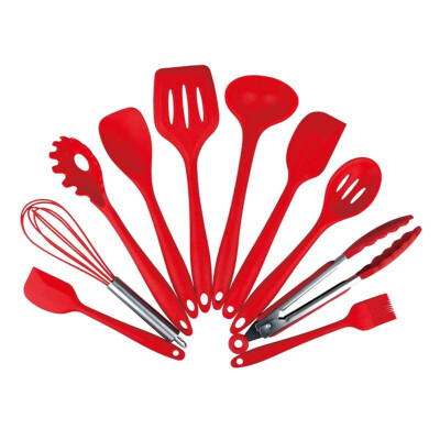 

10PCS Silicone Kitchenware Set Household Non-stick Silicone Kitchenware Simple Cooking Tool Set