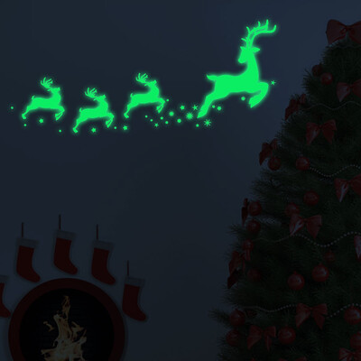 

〖Follure〗Christmas Glow Pine Wall Stickers Living Room Luminous Stickers Window Decor