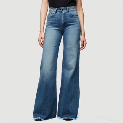 

Tailored Womens Fashion High Waist Pocket Wide Leg Jeans Sexy Wide Leg Pants