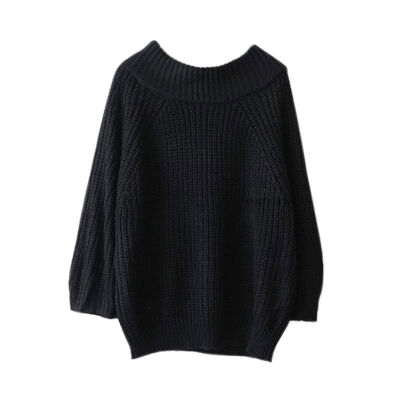 

2019 Spring Autumn Knitting Sweaters Women Fashion Sexy O-neck Sweater Loose Sweater Lantern Sleeve plus size Pullover