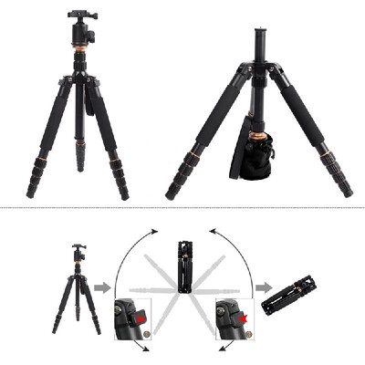 

Andoer Foldable Portable Extendable Aluminium Alloy Tripod Unipod Monopod with Ball Head for Canon Nikon Sony DSLR Camera