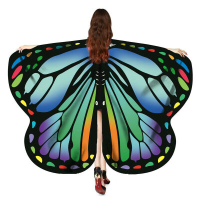 

Women Fancy Long Butterfly Wings Fairy Cape Scarf Scarves Wrap Printing Shawl