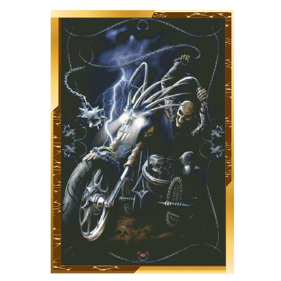 

100 5D DIY Diamond paintings Mosaic Wall Sticker motorcycle skull night Cross Suitable for Home Puzzle birthdayweddinggardenDe