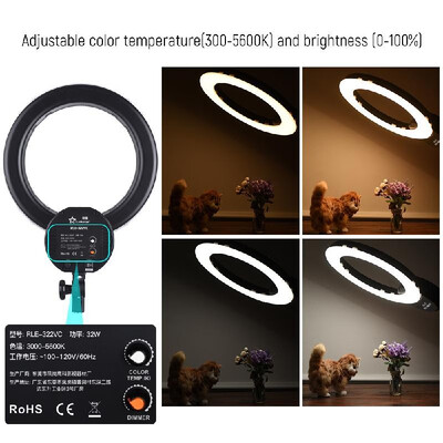 

Linkstar RLE-322VC 16 Inch LED Video Ring Light Dimmable Fill-in Light Lamp 32W 3000K-5600K with White Filter Carry Bag for Camera