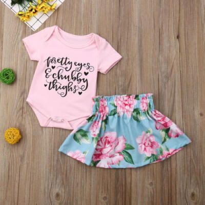 

2PCS Newborn Baby Girls Princess Clothes Romper BodysuitTutu Skirts Outfits Set