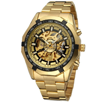 

Forsining 340 Top Brand Automatic Mechanical Business Men Watch Skeleton Luxury Watch Luxury Fashion Military Stainless Steel Watc